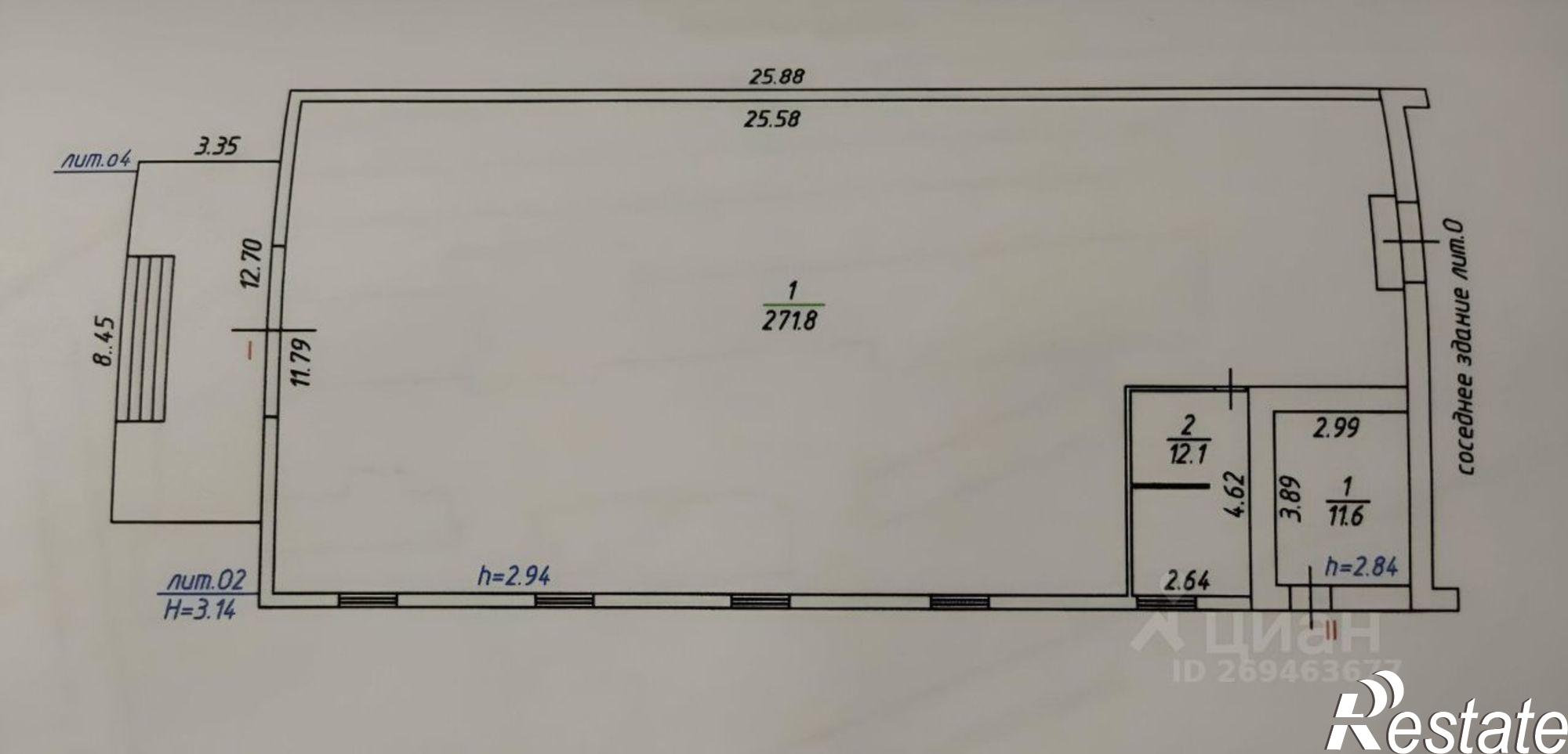 Купить помещение свободного назначения за 12 575 600 рублей на Железнодорожная улица, 60 к1