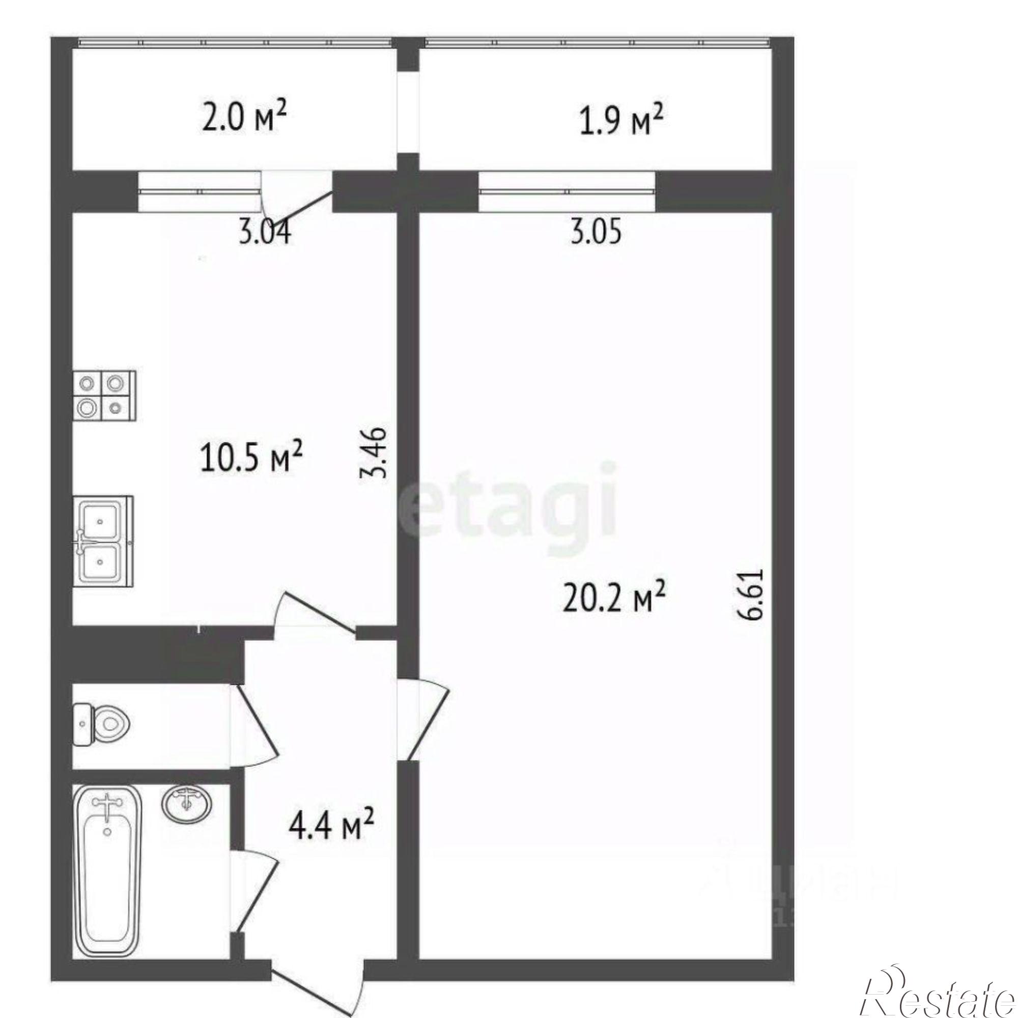 Купить квартиру за 3 600 000 рублей на улица Крупской, 24
