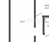 1-комн, 31кв м, этаж 3/5 Рижский проспект, 54
