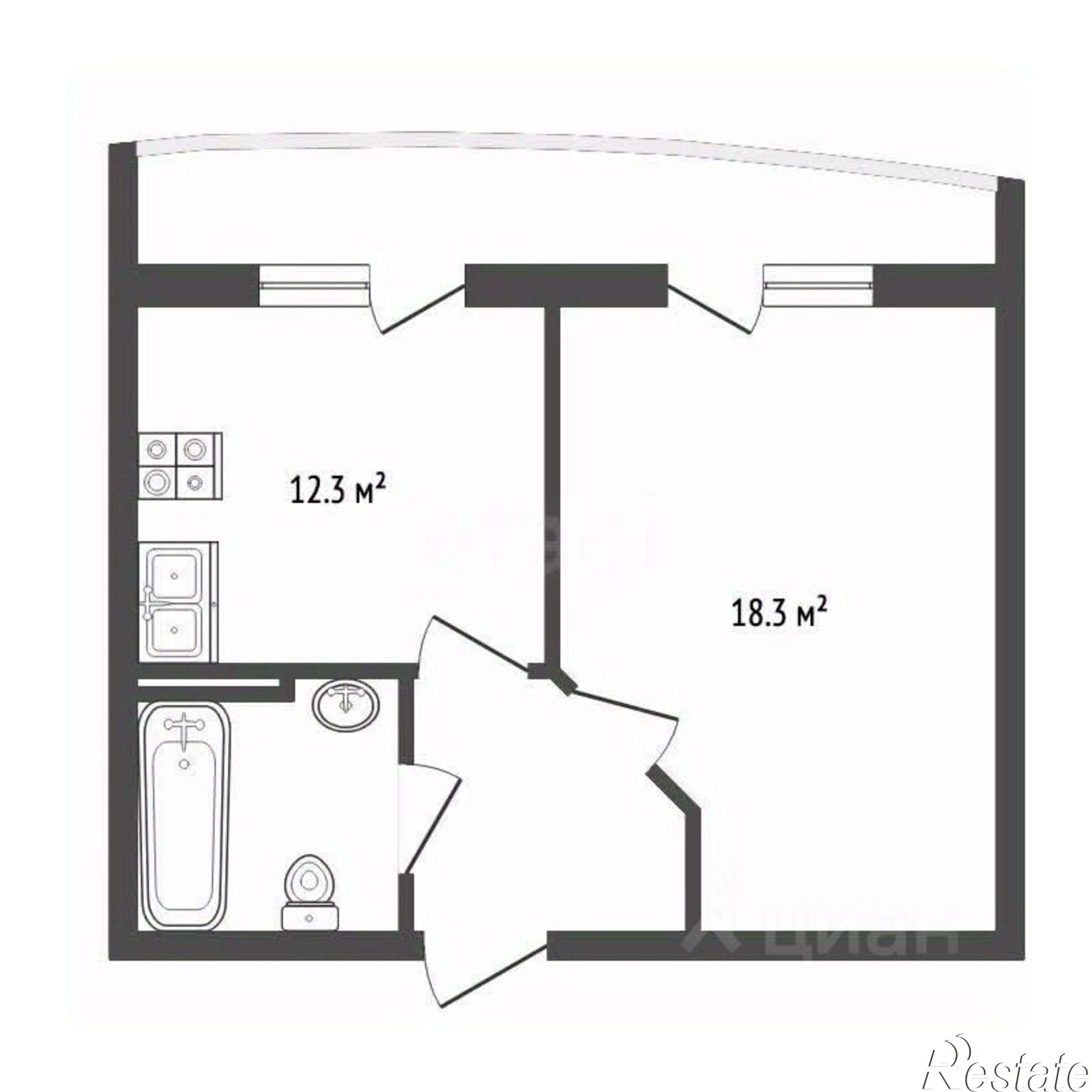 Купить квартиру за 4 950 000 рублей на Рижский проспект, 70А