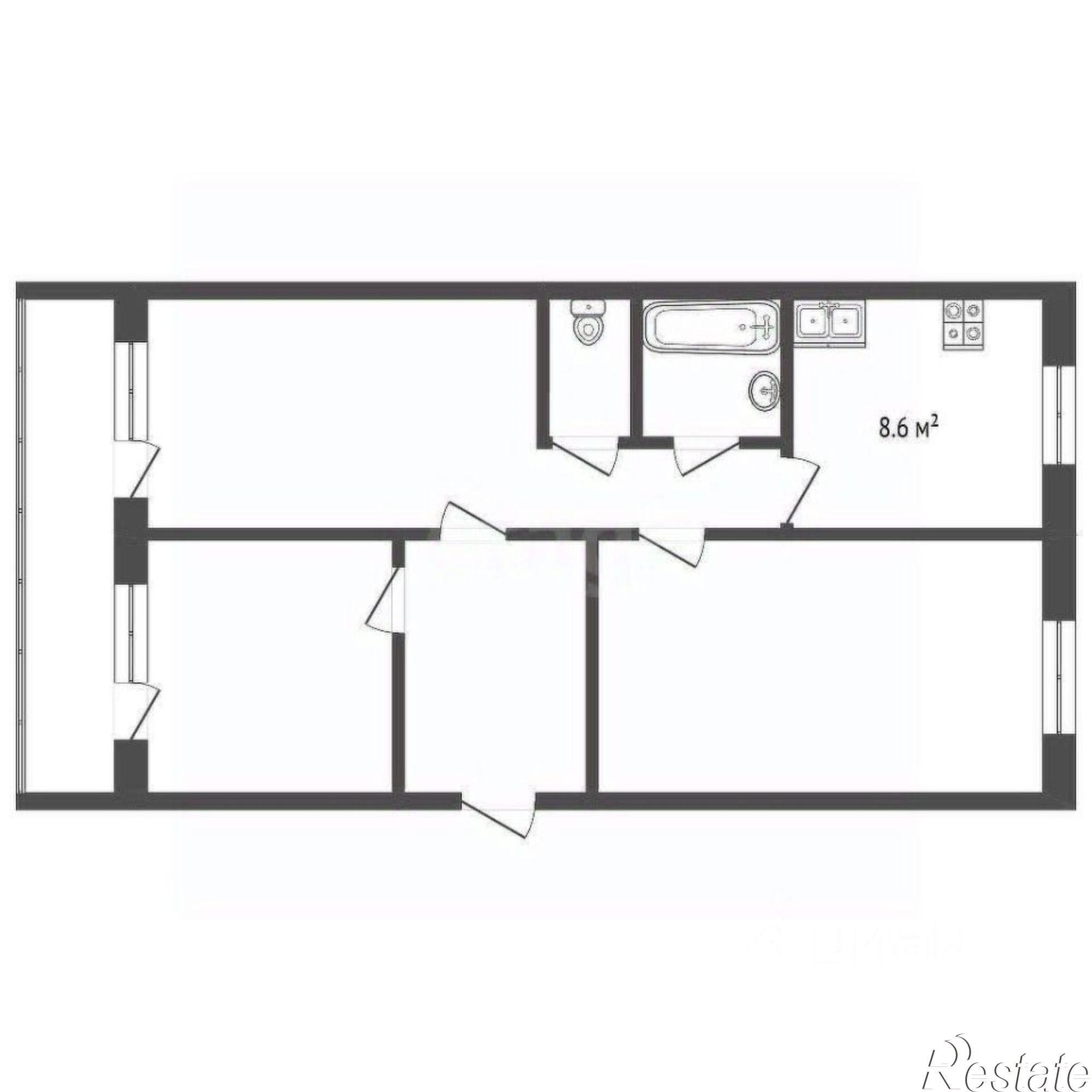 Купить квартиру за 4 850 000 рублей на городской округ Псков