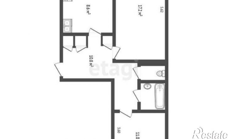 2-комн квартира Индустриальная улица, 10,  д. 10