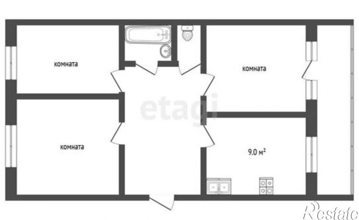 3-комн квартира улица Меллиораторов, 16,  д. 16