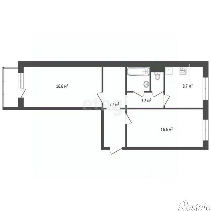 2-комн квартира переулок Олега Зобова, 17,  д. 17