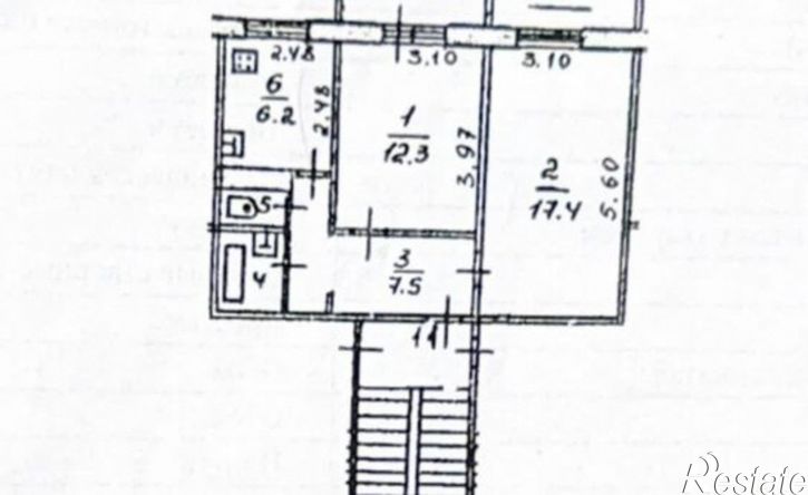 2-комн квартира Псков, улица Байкова, 15