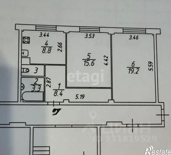 2-комн квартира Псковский район