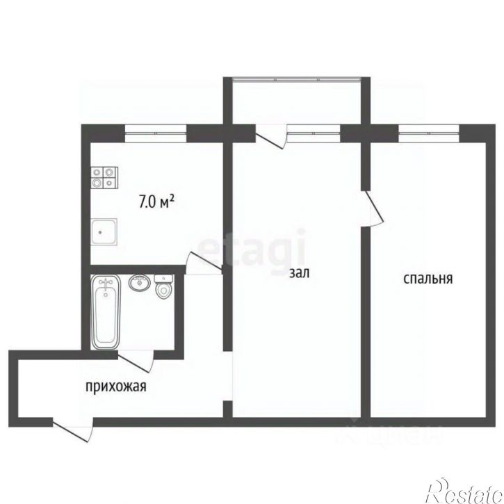 2-комн квартира