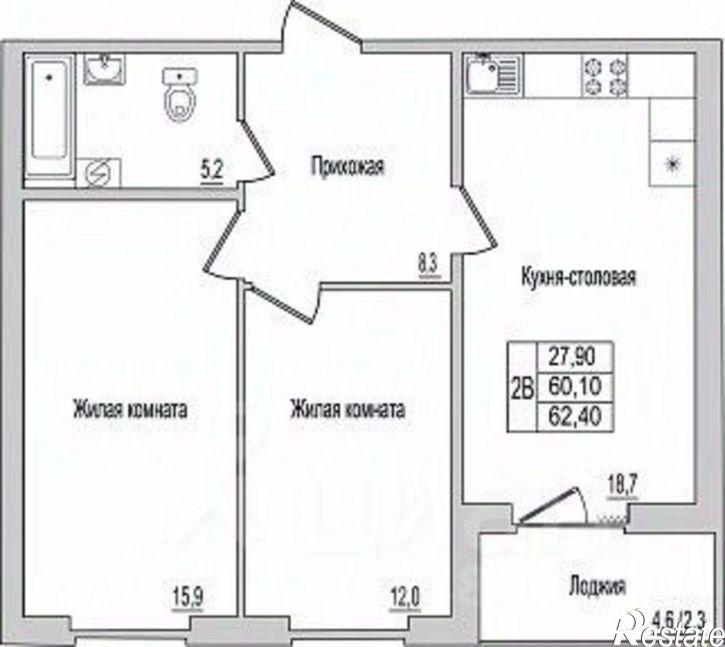 2-комн квартира в новом доме деревня Борисовичи