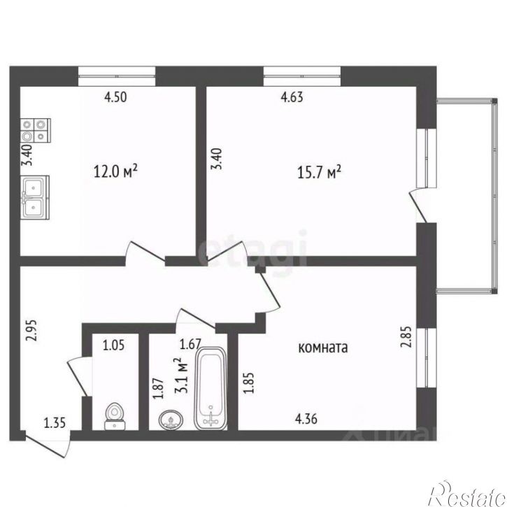 2-комн квартира ул Венская, 2,  д. 2