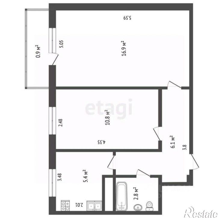 2-комн квартира ул Заводская, 3Б,  д. 3Б