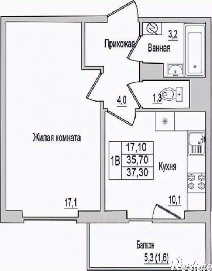 1-комн квартира в новом доме деревня Борисовичи
