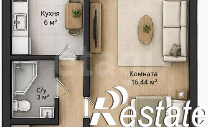 1-комн квартира переулок Машиниста, 5,  д. 5